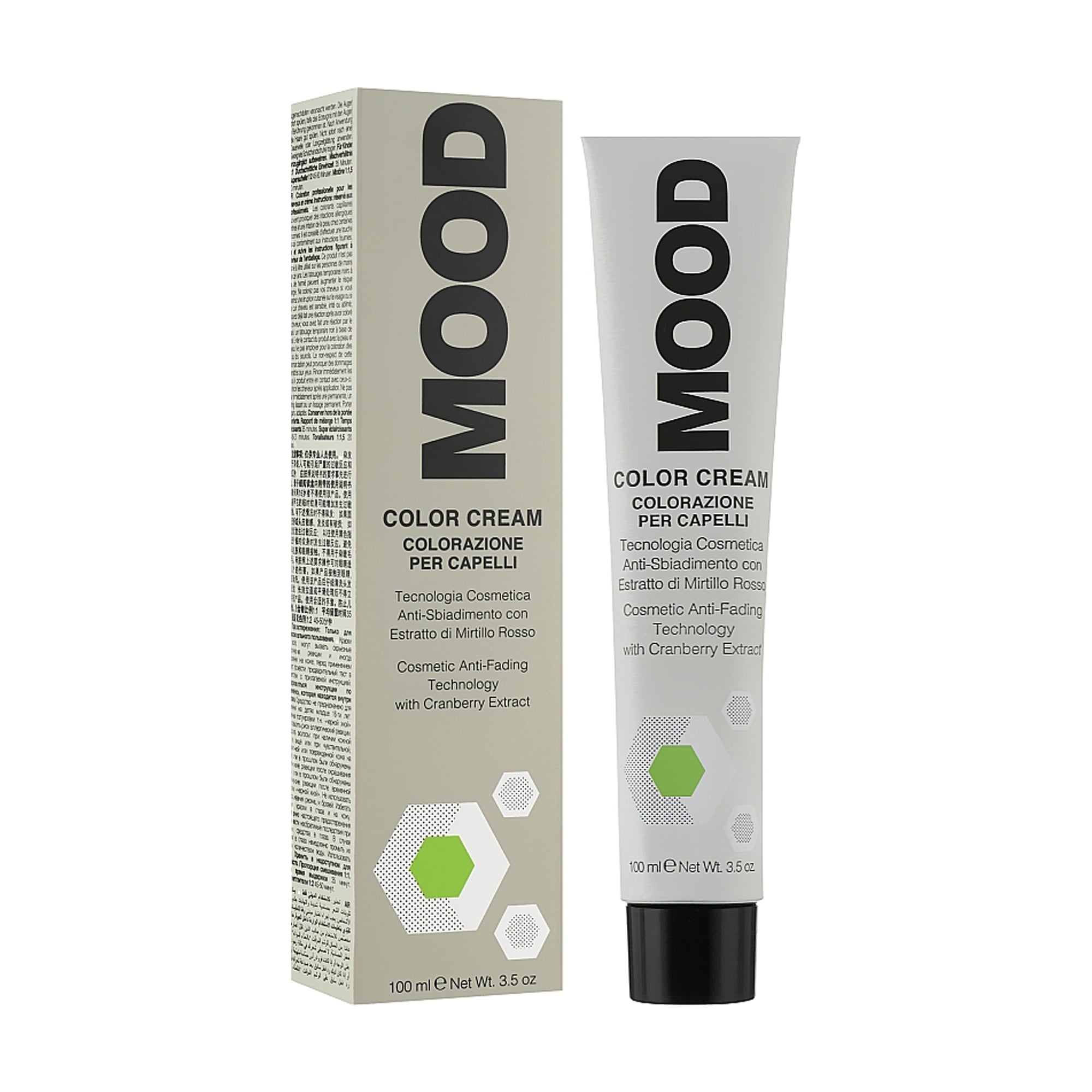 Перманентна крем-фарба для волосся Mood Color Cream 5.01 Light Natural Ash Brown, 100 мл